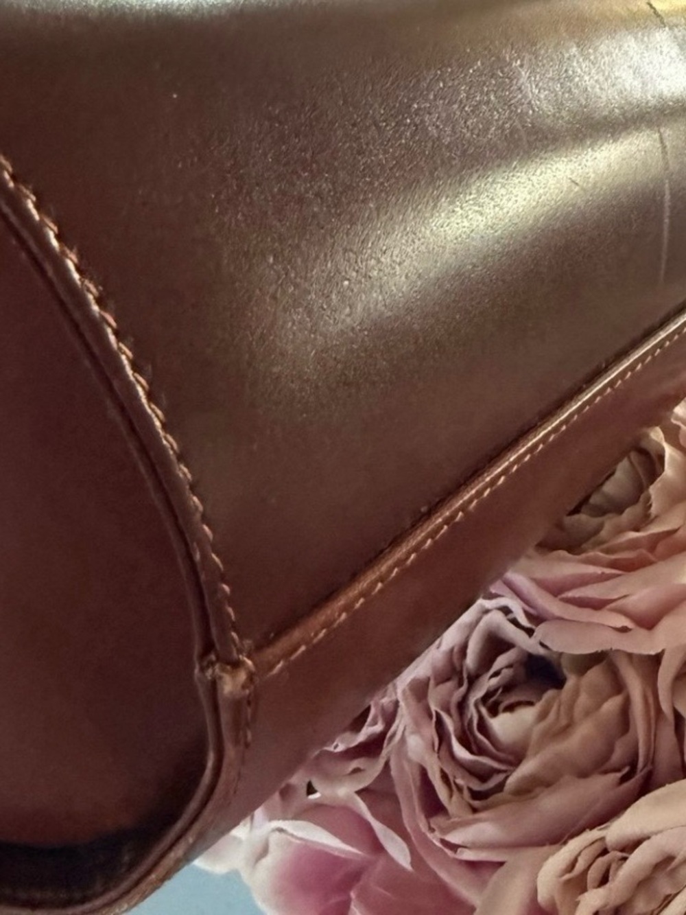 Salvatore Ferragamo Brown Leather Bucket Bag with Gold Hardware - Picture 13 of 14